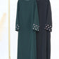 Abaya droite fleurie