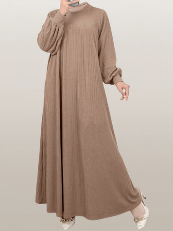 Abaya évasée rayée